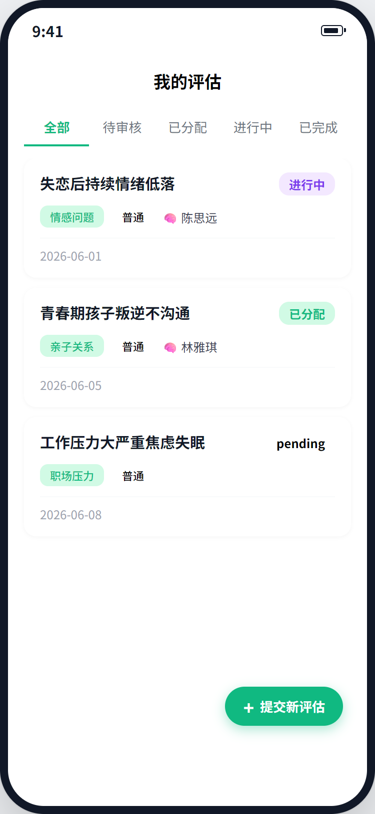 我的评估