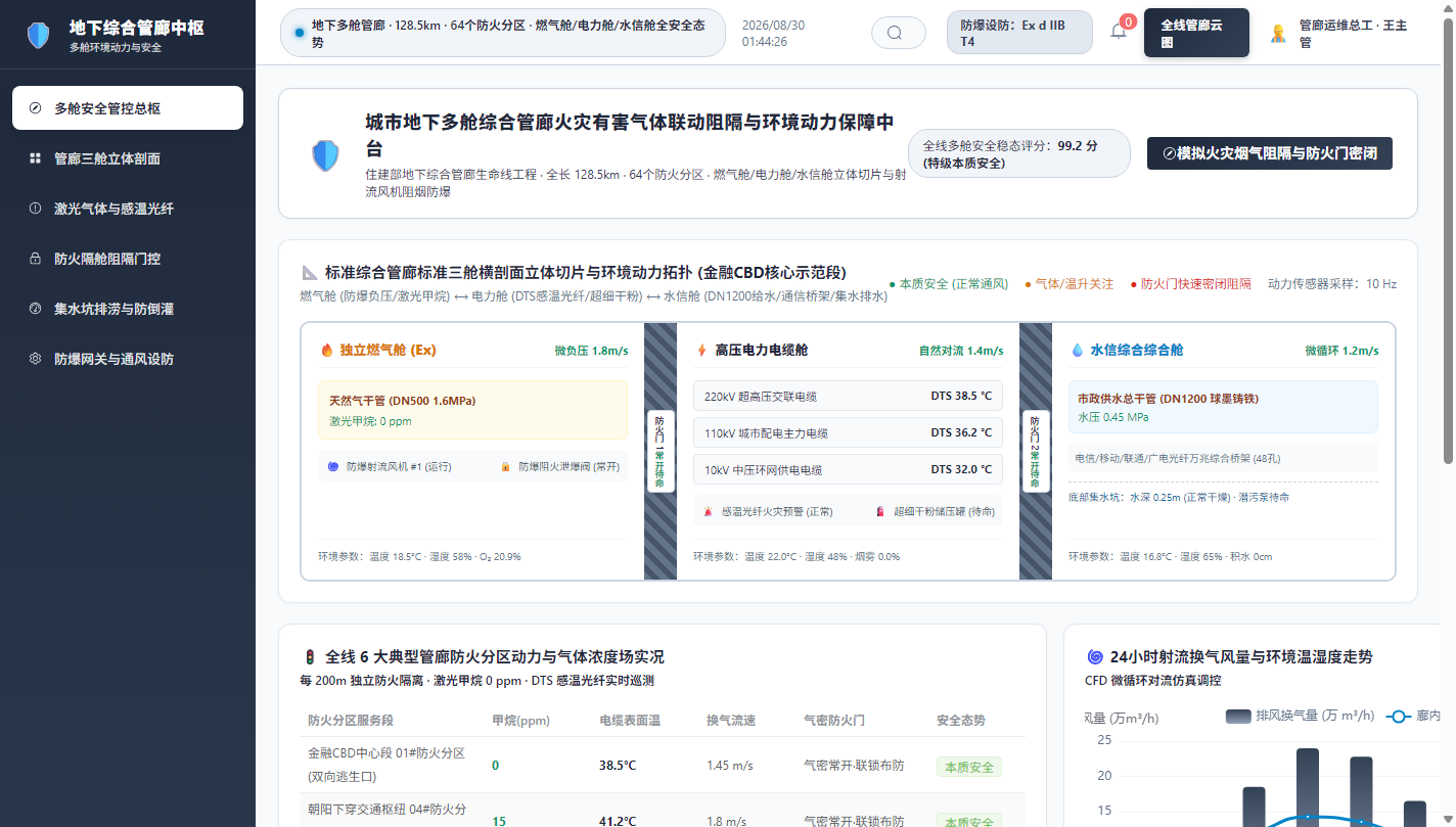 管廊三舱立体切片
