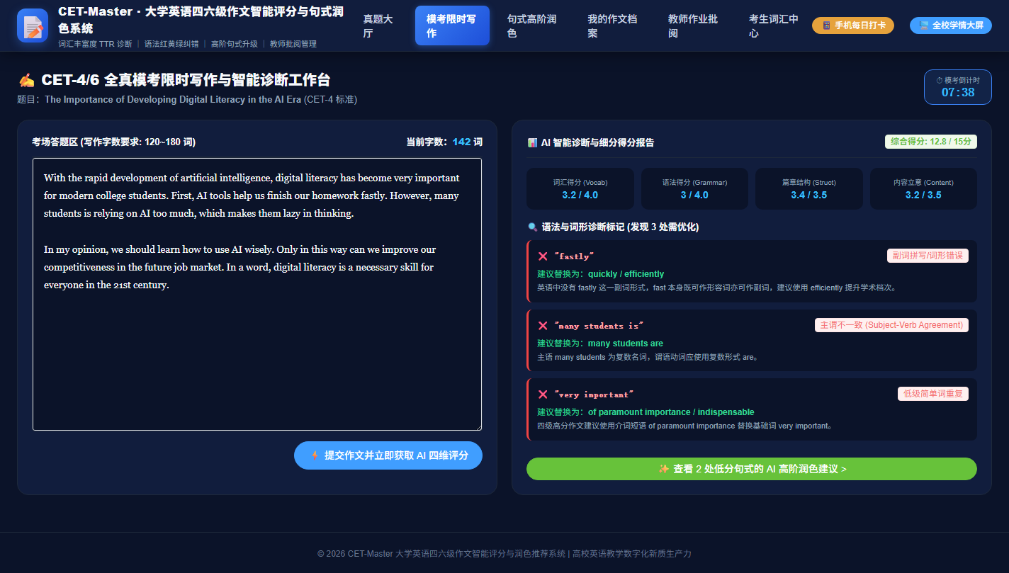 PC 全真30分钟模考与红黄绿诊断