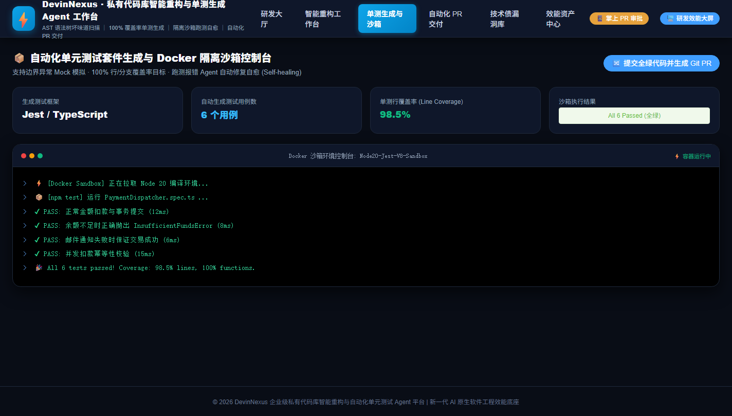 PC 单测生成与Docker沙箱控制台