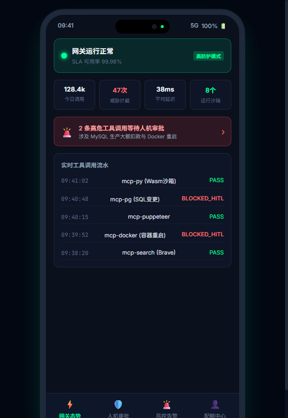 移动端网关健康快报