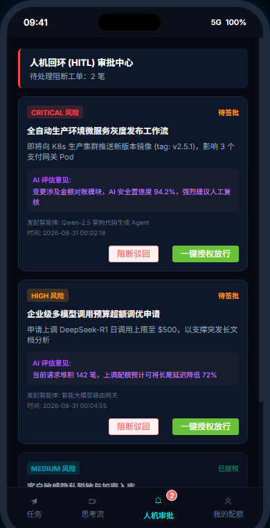 移动端人机审批