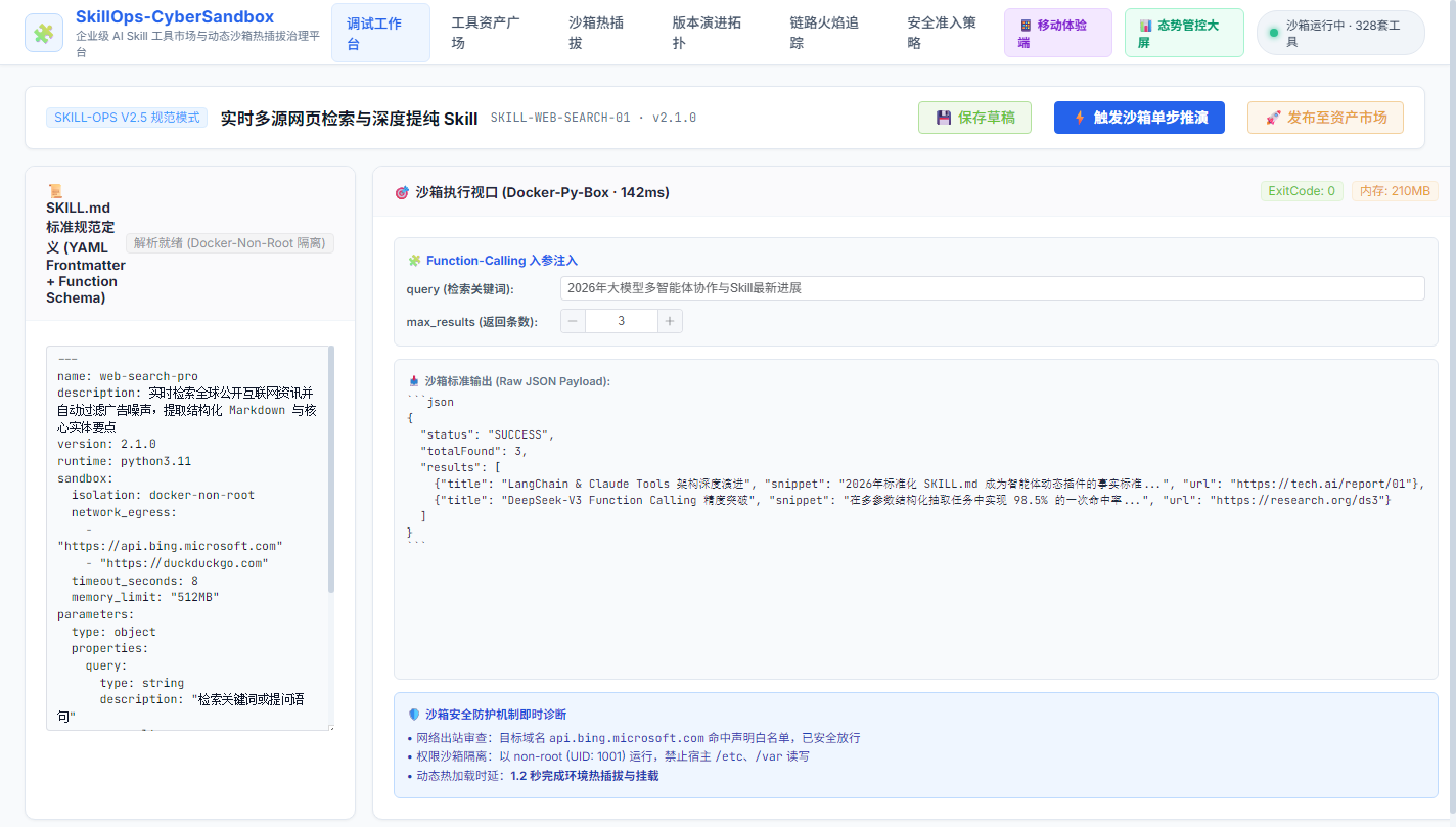 在线调试工作台