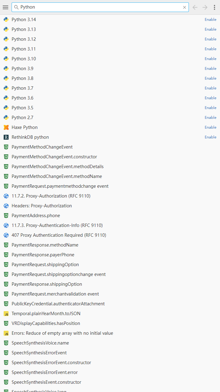 DevDocs 实时模糊搜索实测