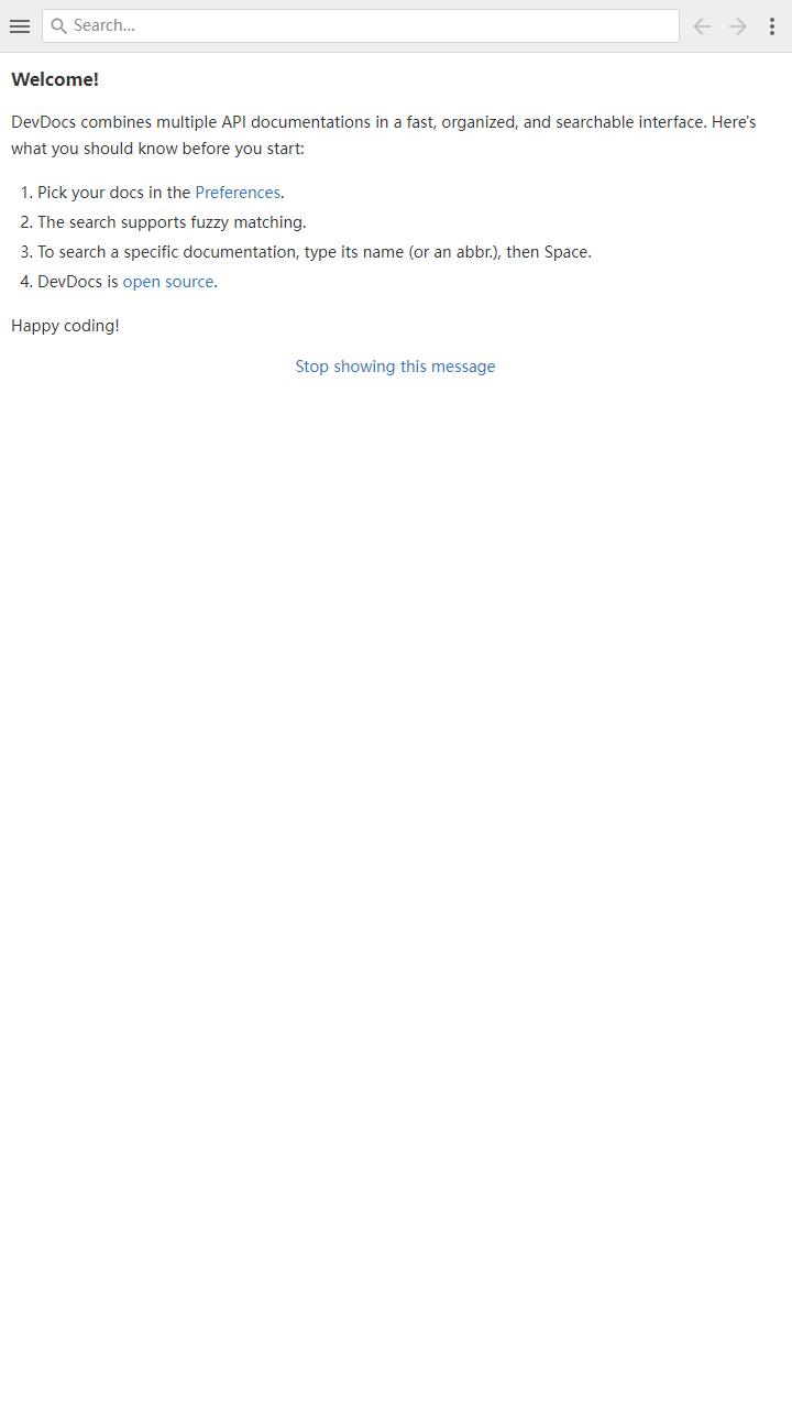 DevDocs 移动端交互体验