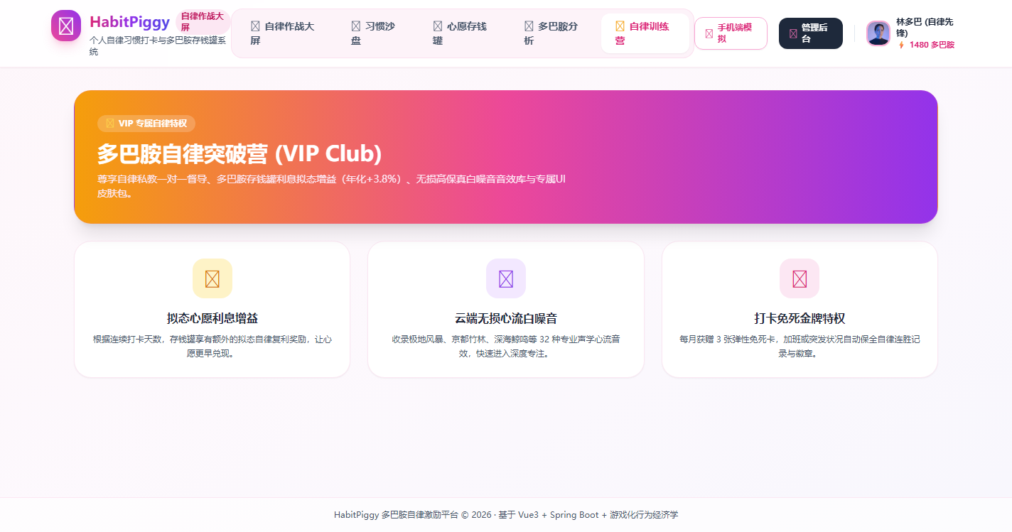 多巴胺自律突破营VIP特权