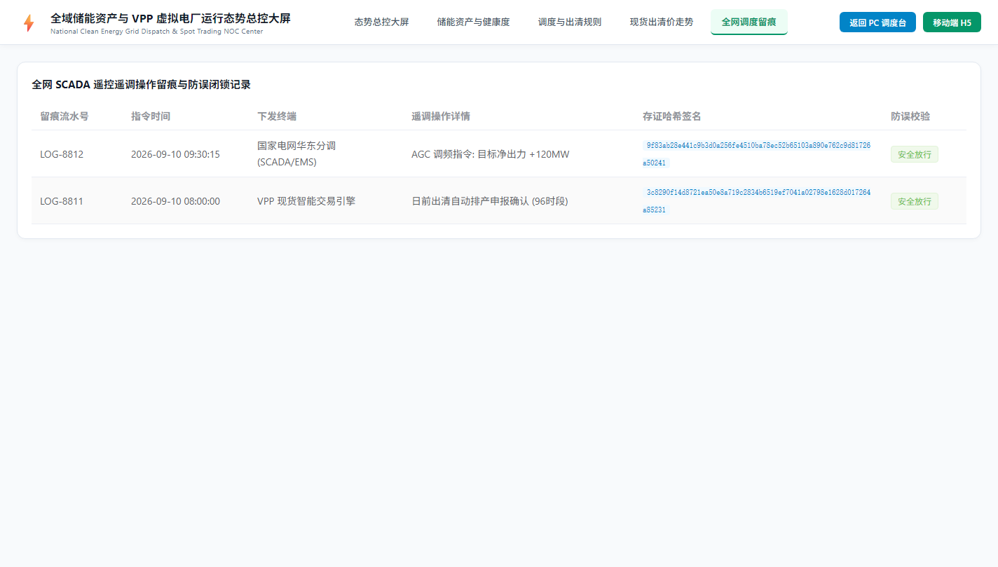 调度操作留痕存证