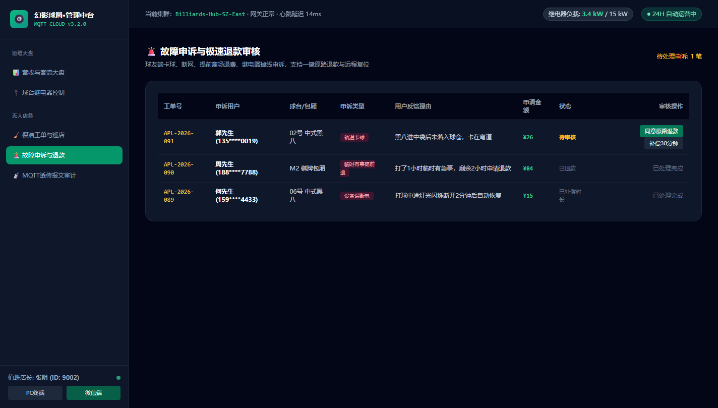故障申诉与退款审核
