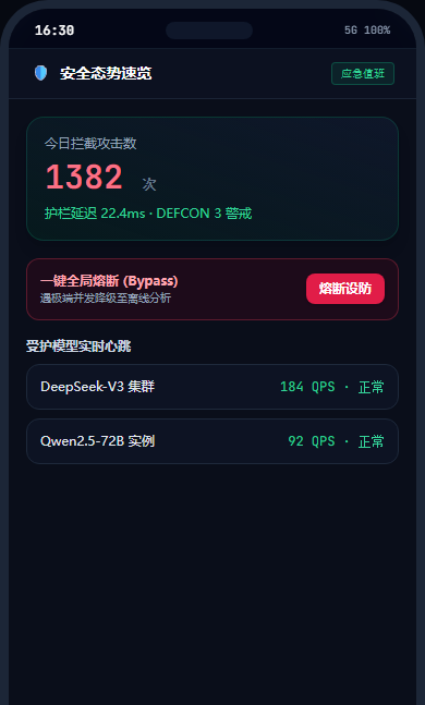 图10：移动协同端 - 态势看板与一键熔断