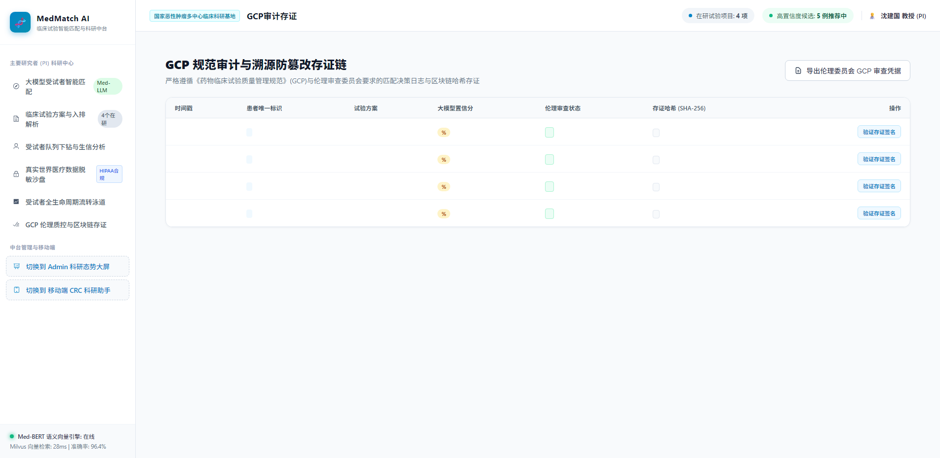 GCP规范审计存证