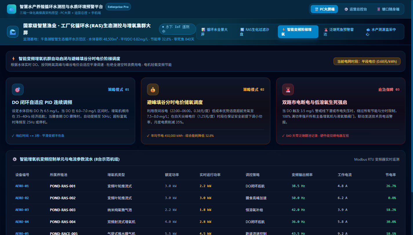 智能变频阶梯增氧调度中心