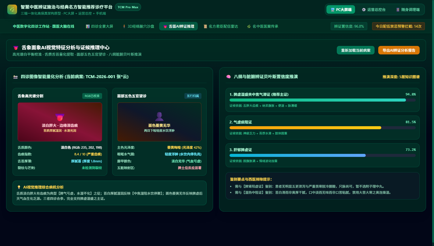 舌象面象AI辨证推理中心