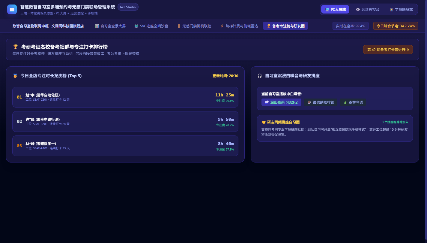 备考专注榜与研友圈