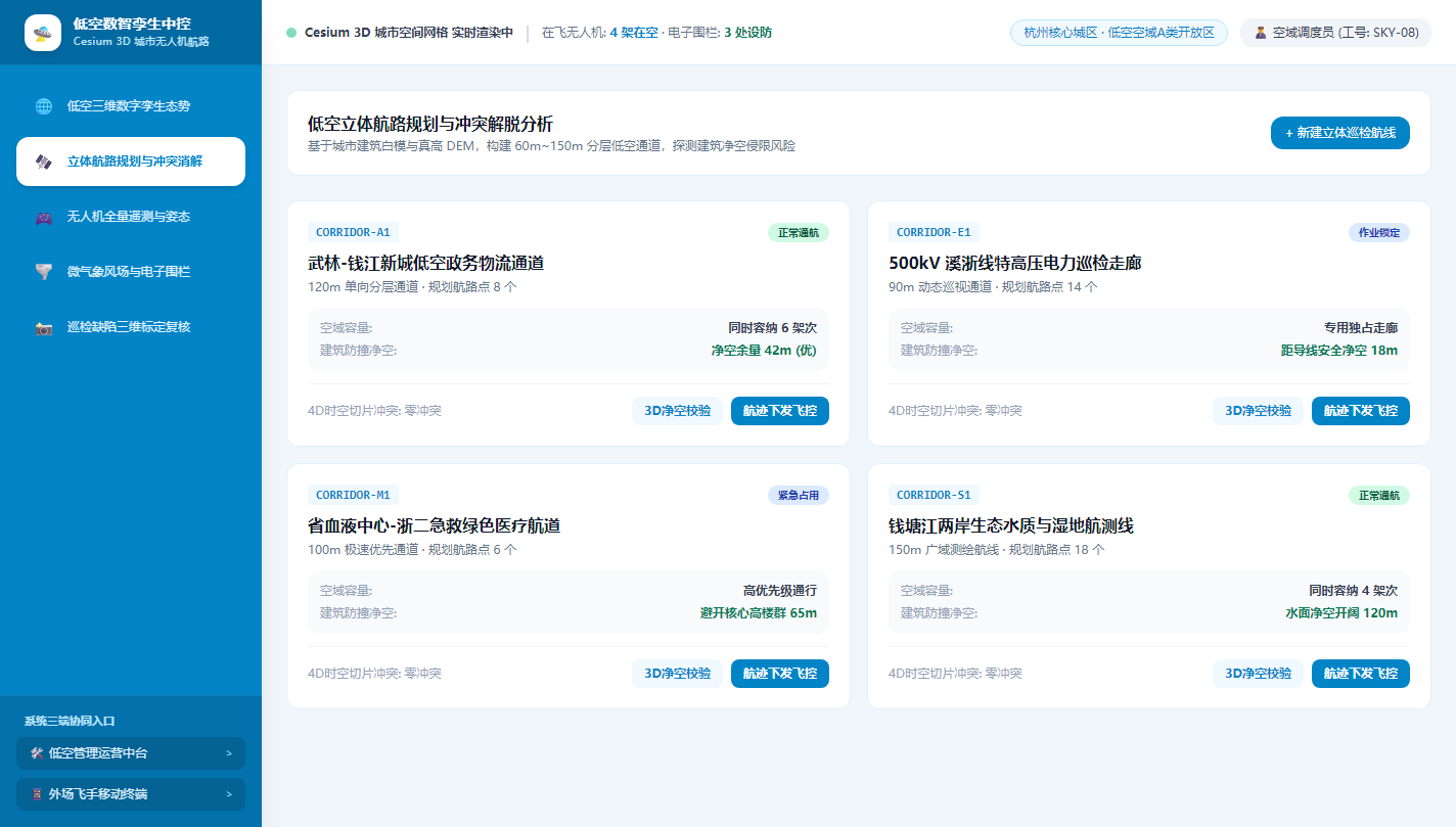 PC端 - 三维立体航路智能规划与空域网格剖分中枢
