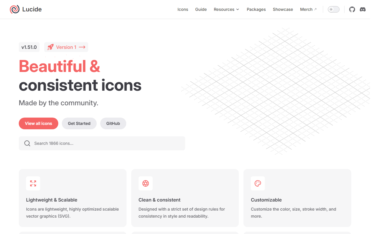 Lucide Icons 极简现代官网与设计理念总览
