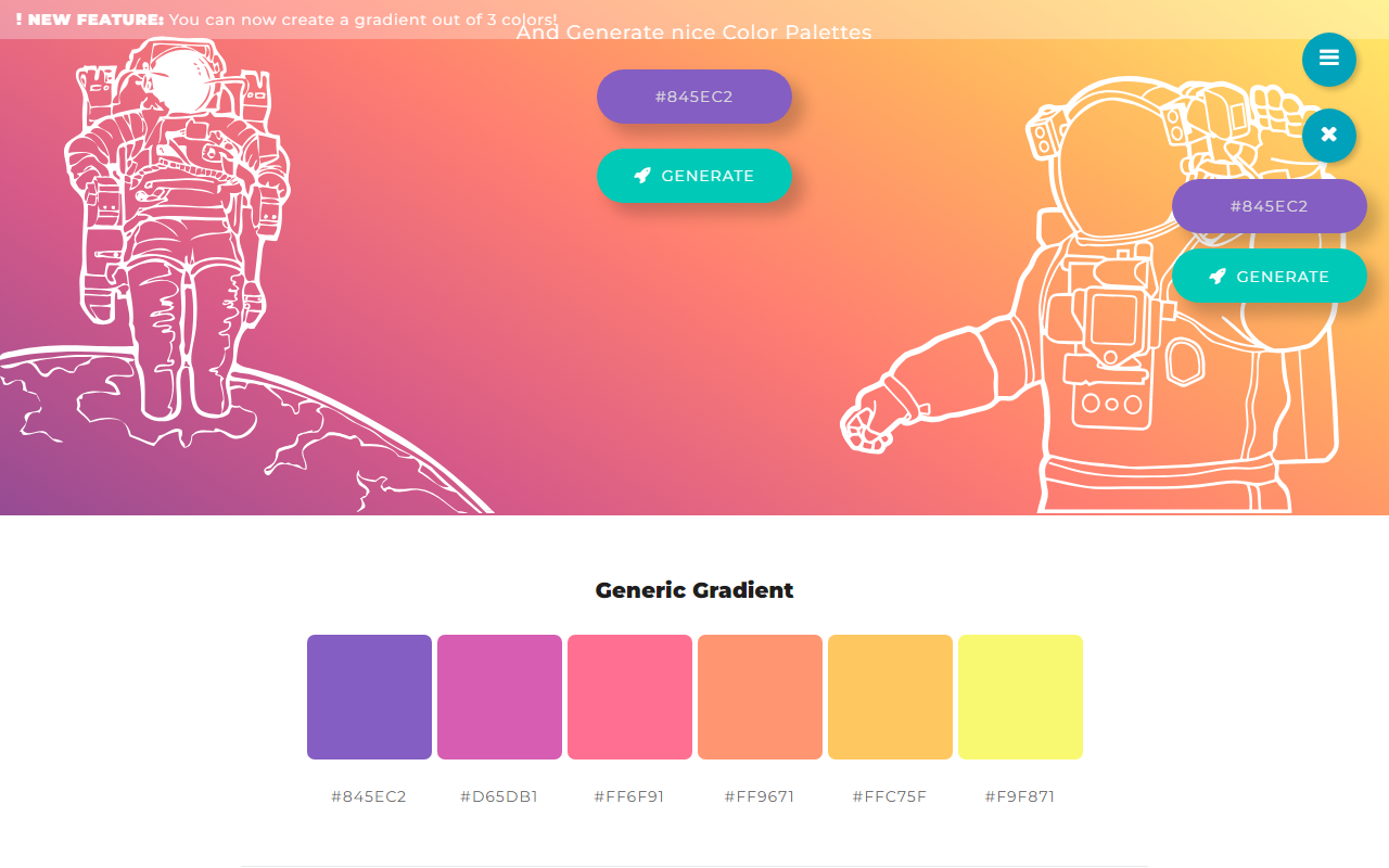 基于单一主色自动计算并裂变的 Generic Gradient 色卡方案