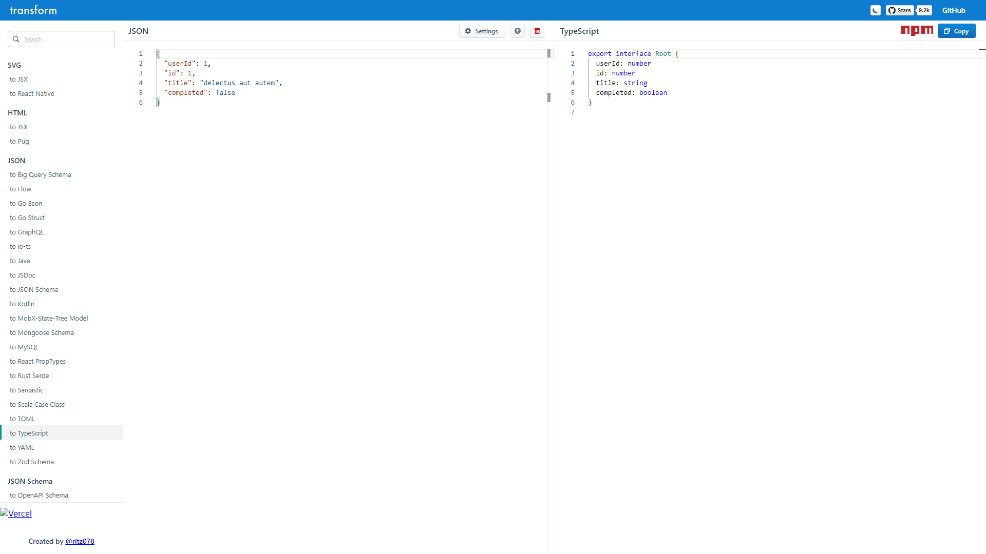 实操演示：JSON 数据实时转化为精细严谨的 TypeScript Interface