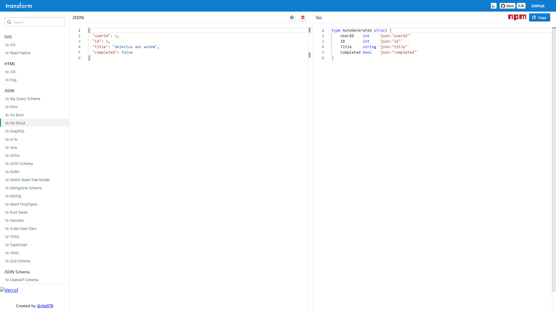 实操演示：JSON 一键生成带规范 Tag 的 Go Struct