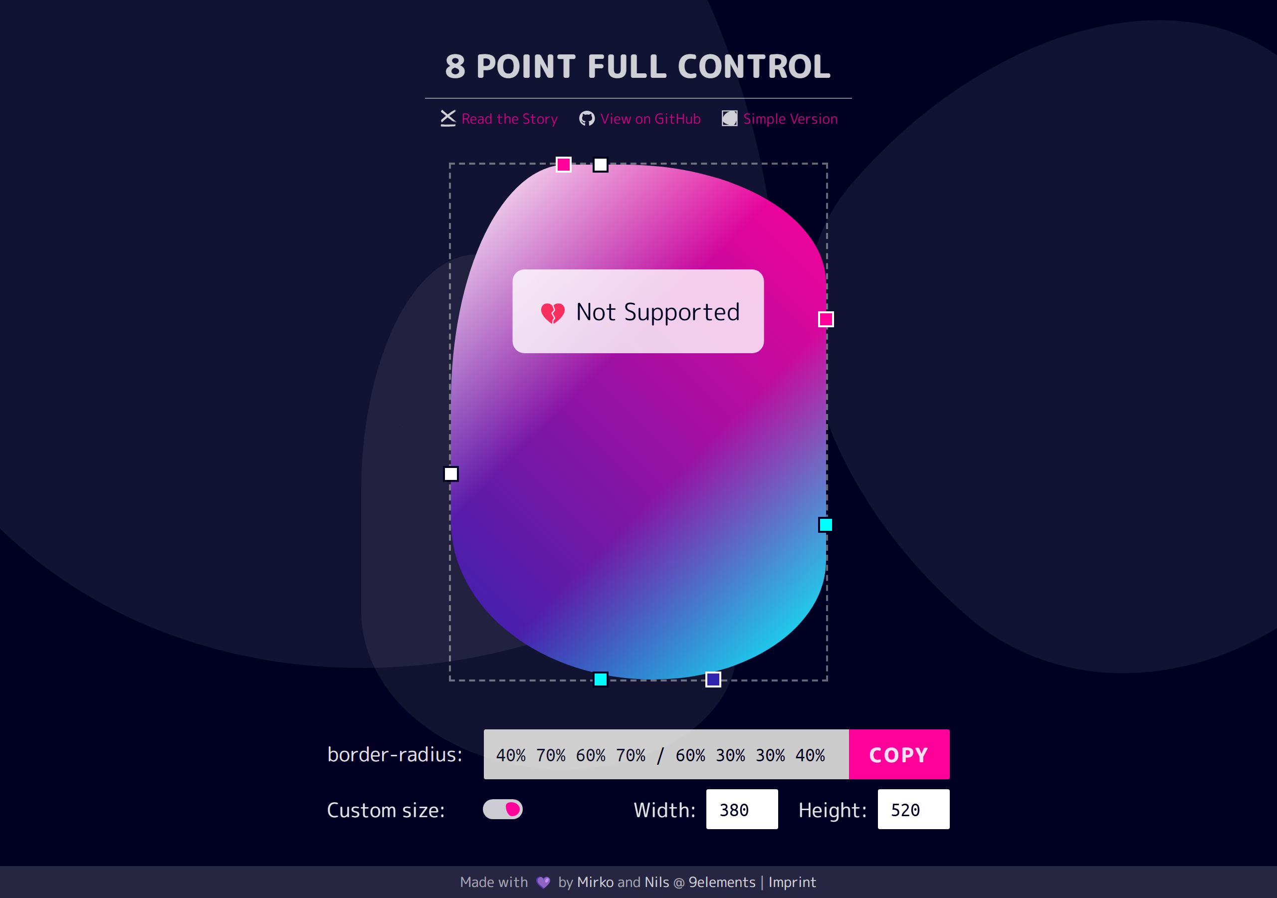 Fancy Border Radius 一键复制标准 8 值 border-radius 代码