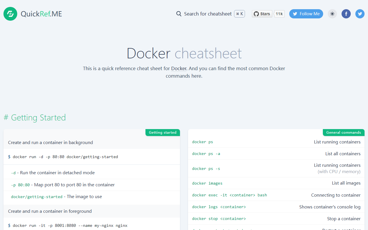 Docker 常用命令与容器操作速查表
