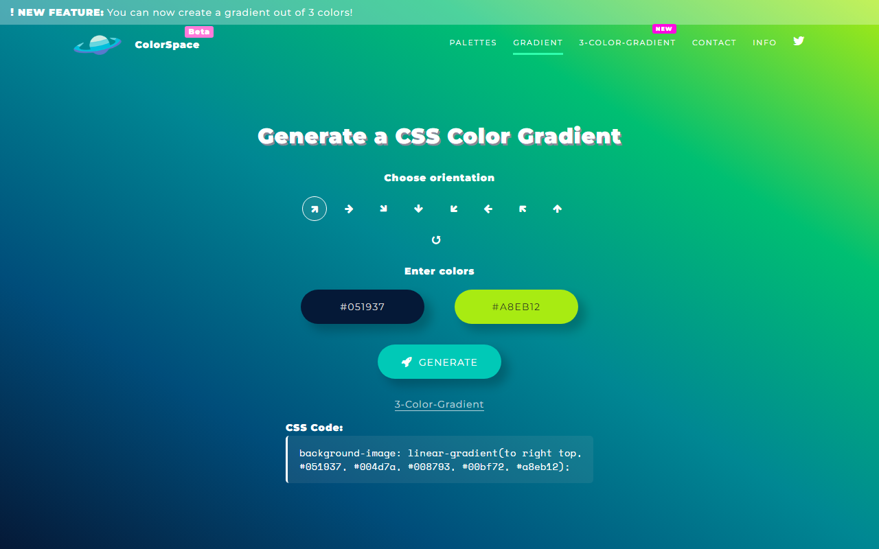 专业级 CSS 渐变生成器与即时可用的原生代码输出