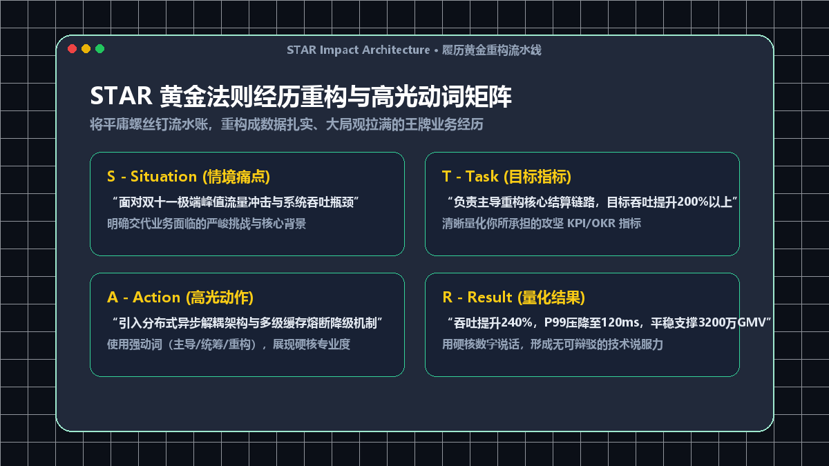 STAR 黄金法则经历重构