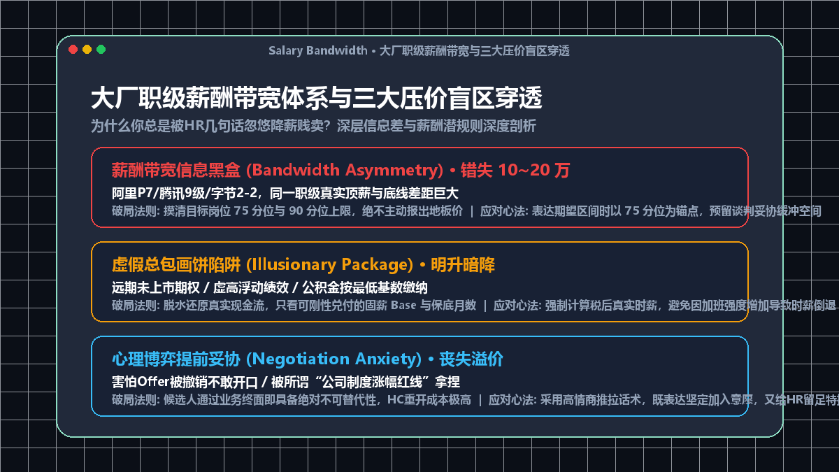 大厂职级薪酬带宽体系与三大压价盲区穿透
